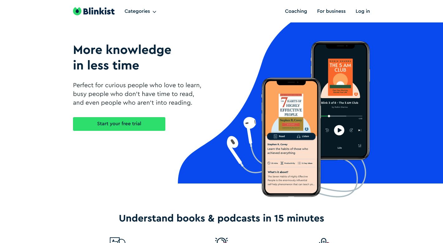 Blinkist Website