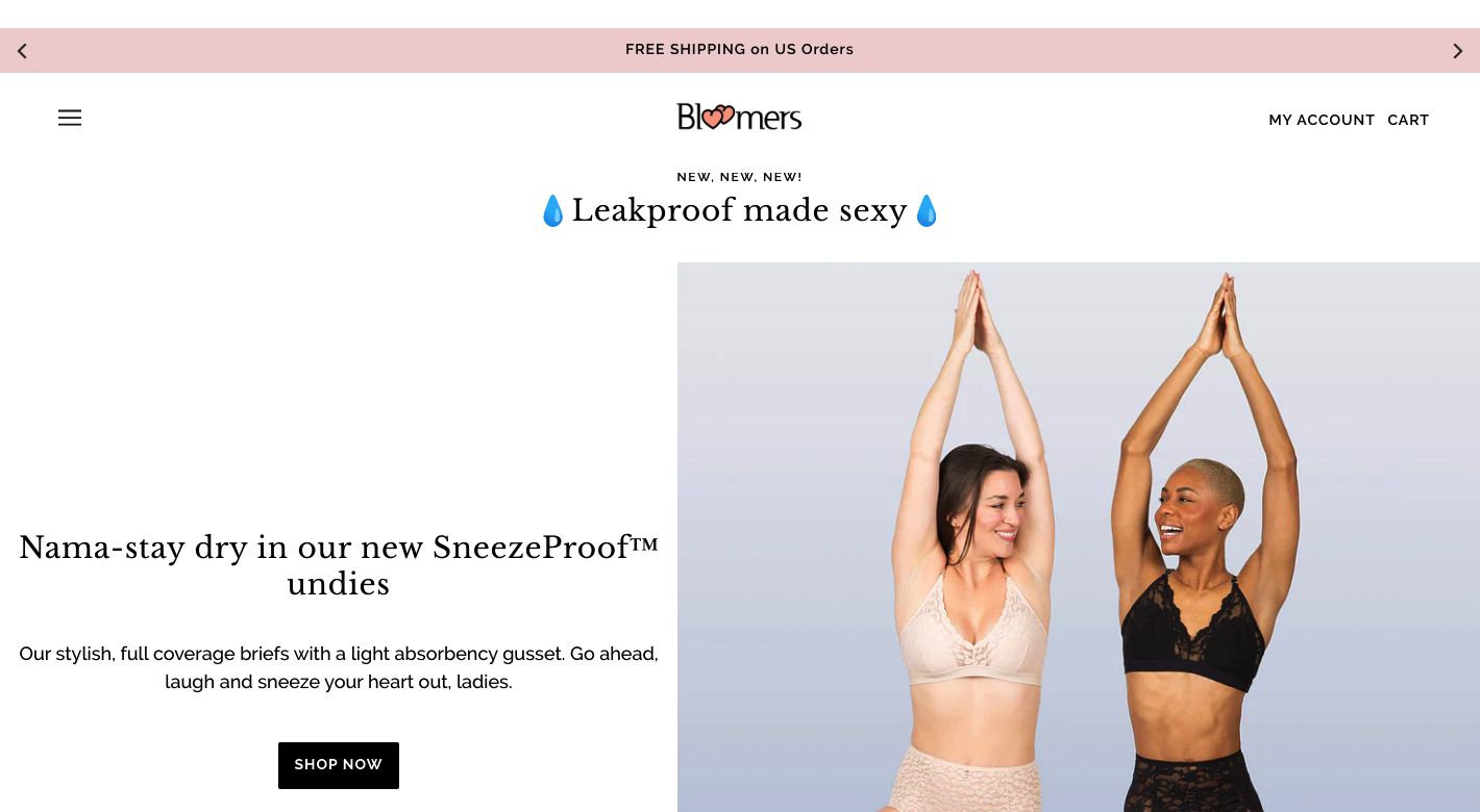 Bloomers Intimates Website