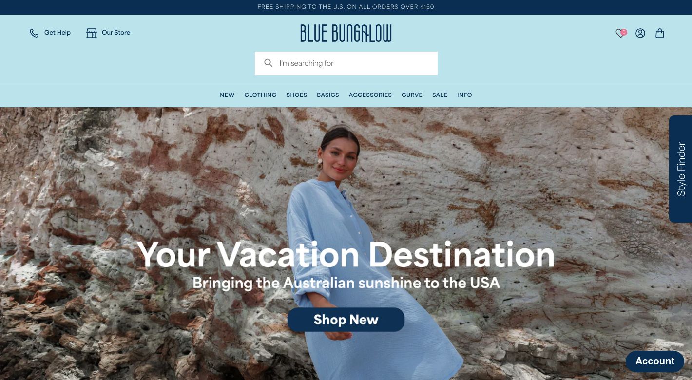 Blue Bungalow Website