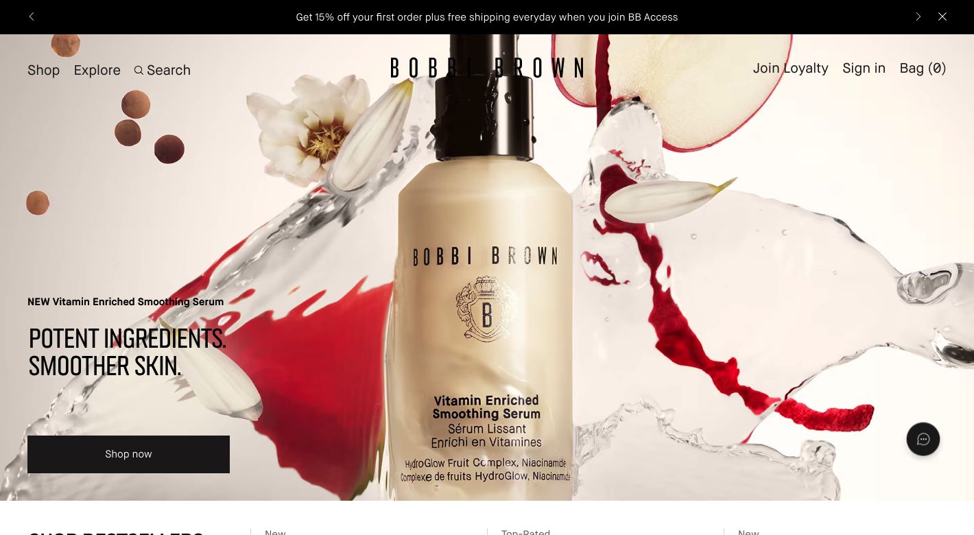 Bobbi Brown Cosmetics Website