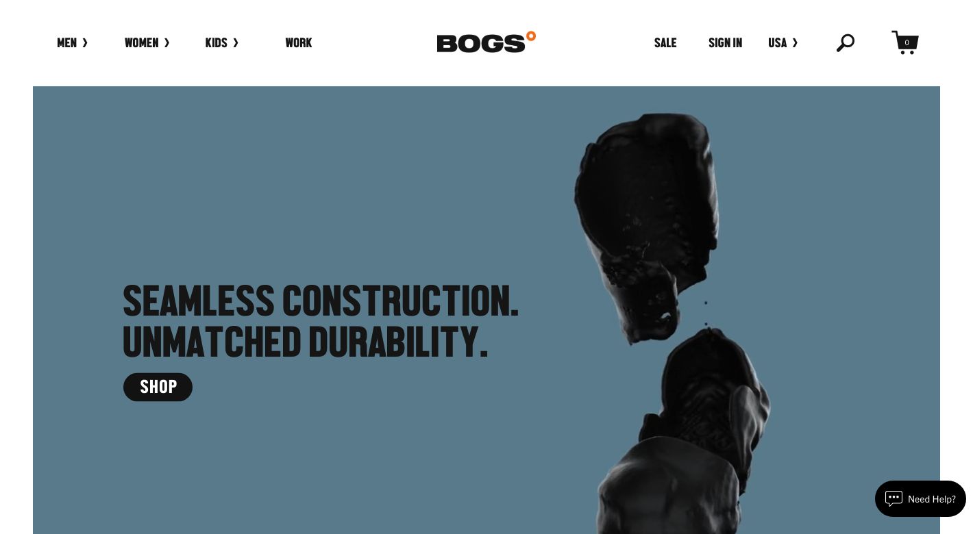 Bogs Footwear Website