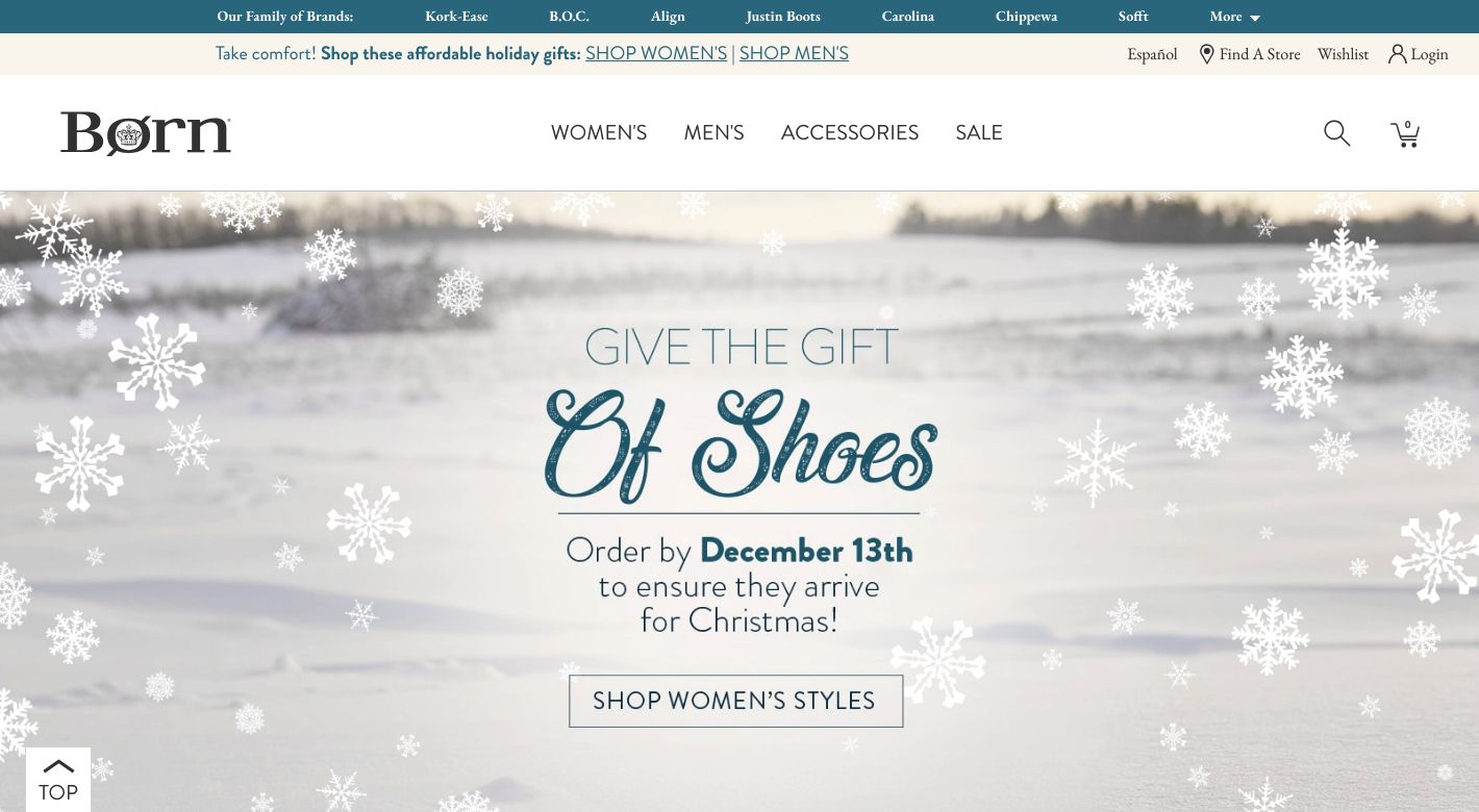 Born Shoes Website