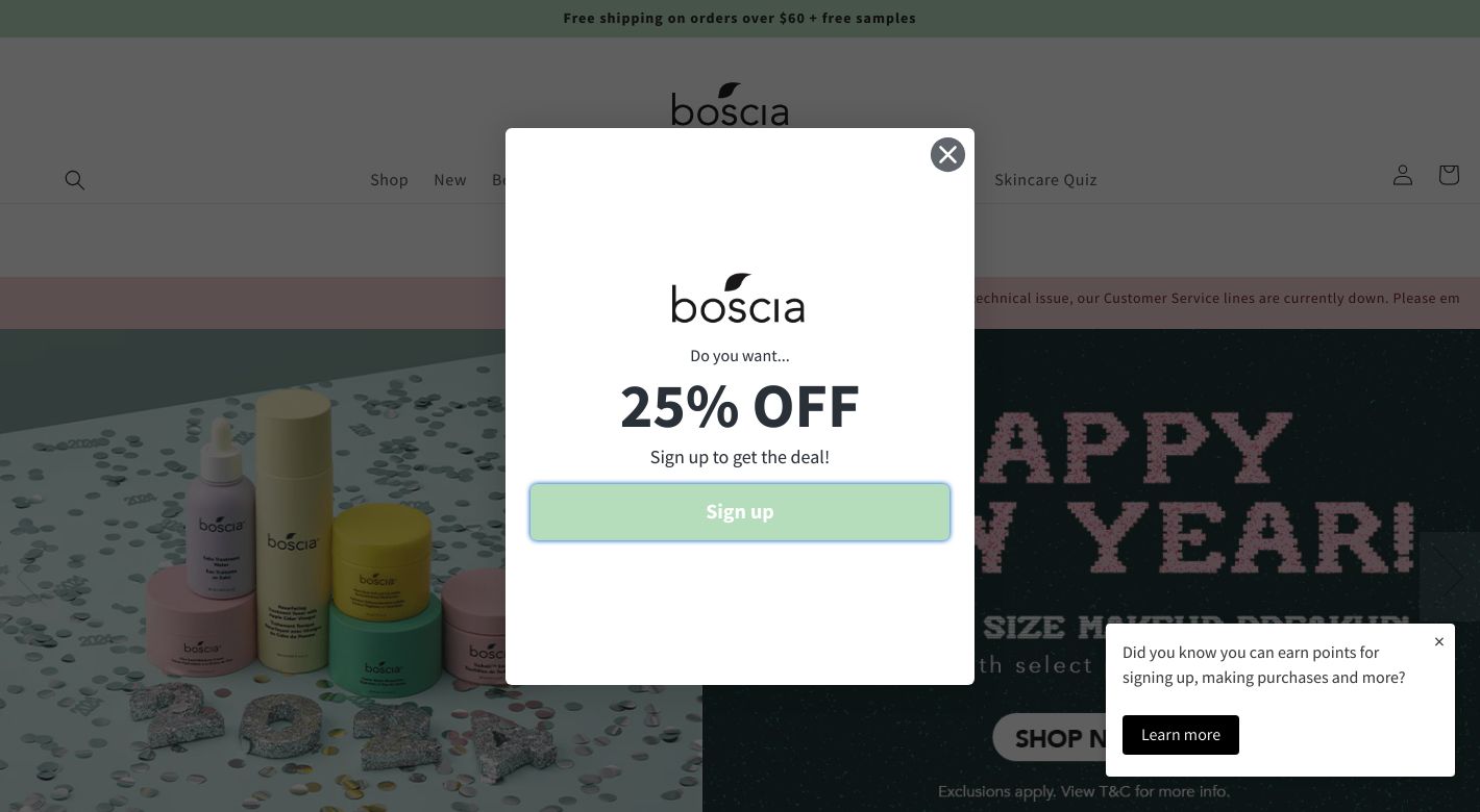 Boscia Website