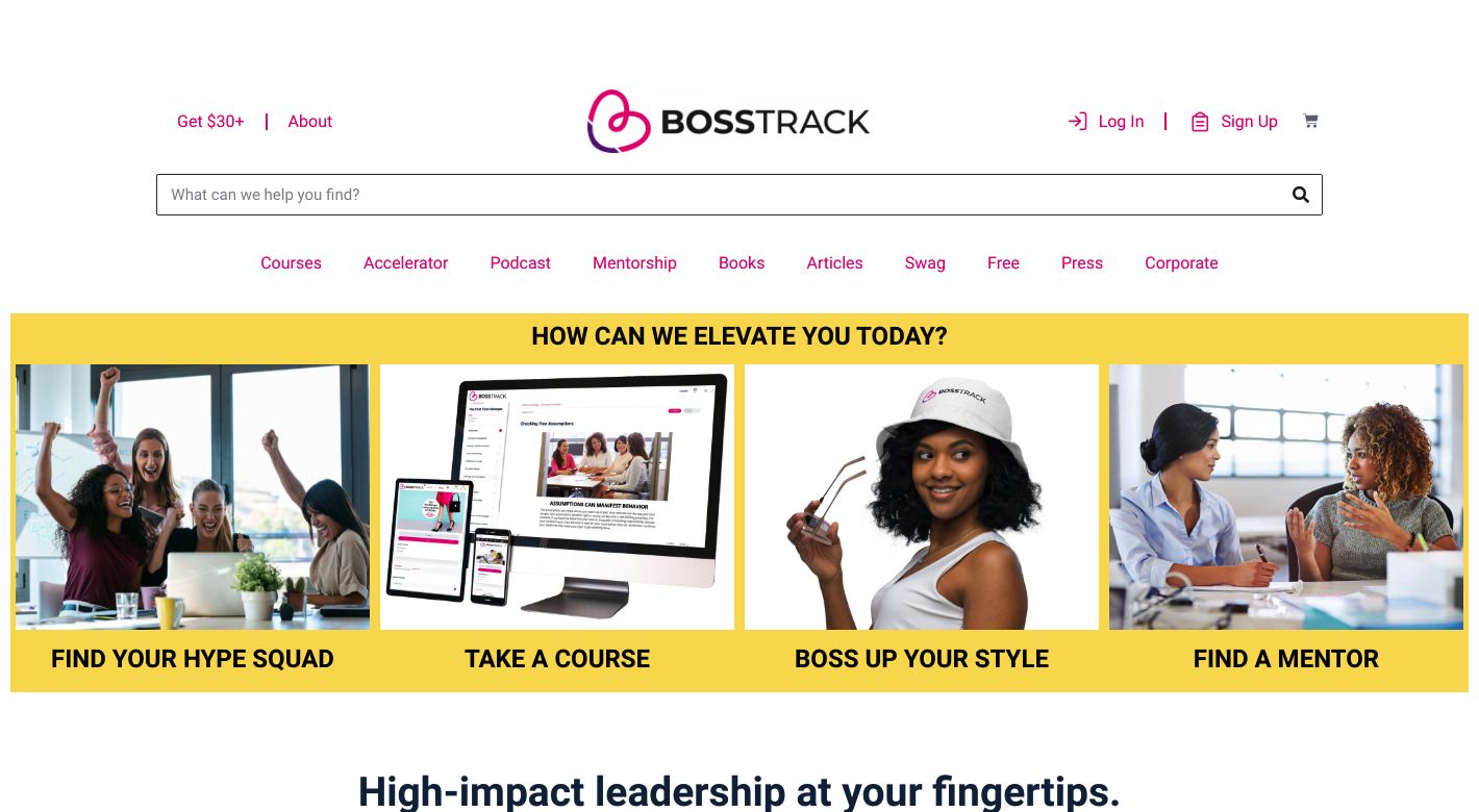 Bosstrack Website