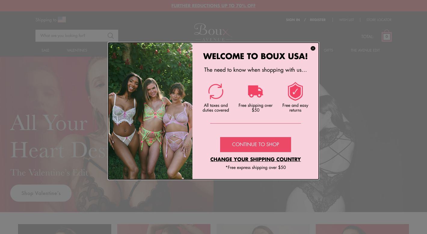 Boux Avenue Website