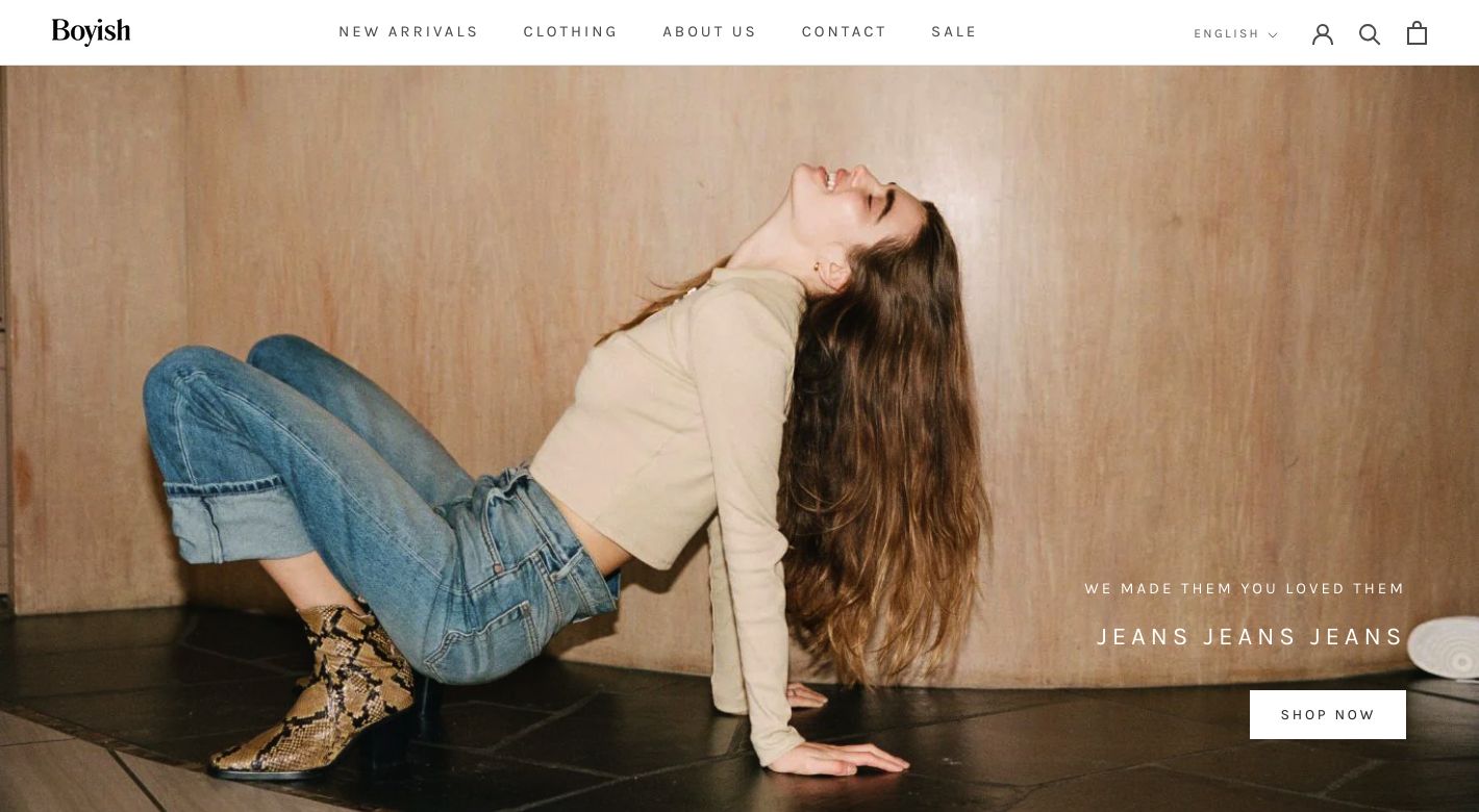 Boyish Jeans Website