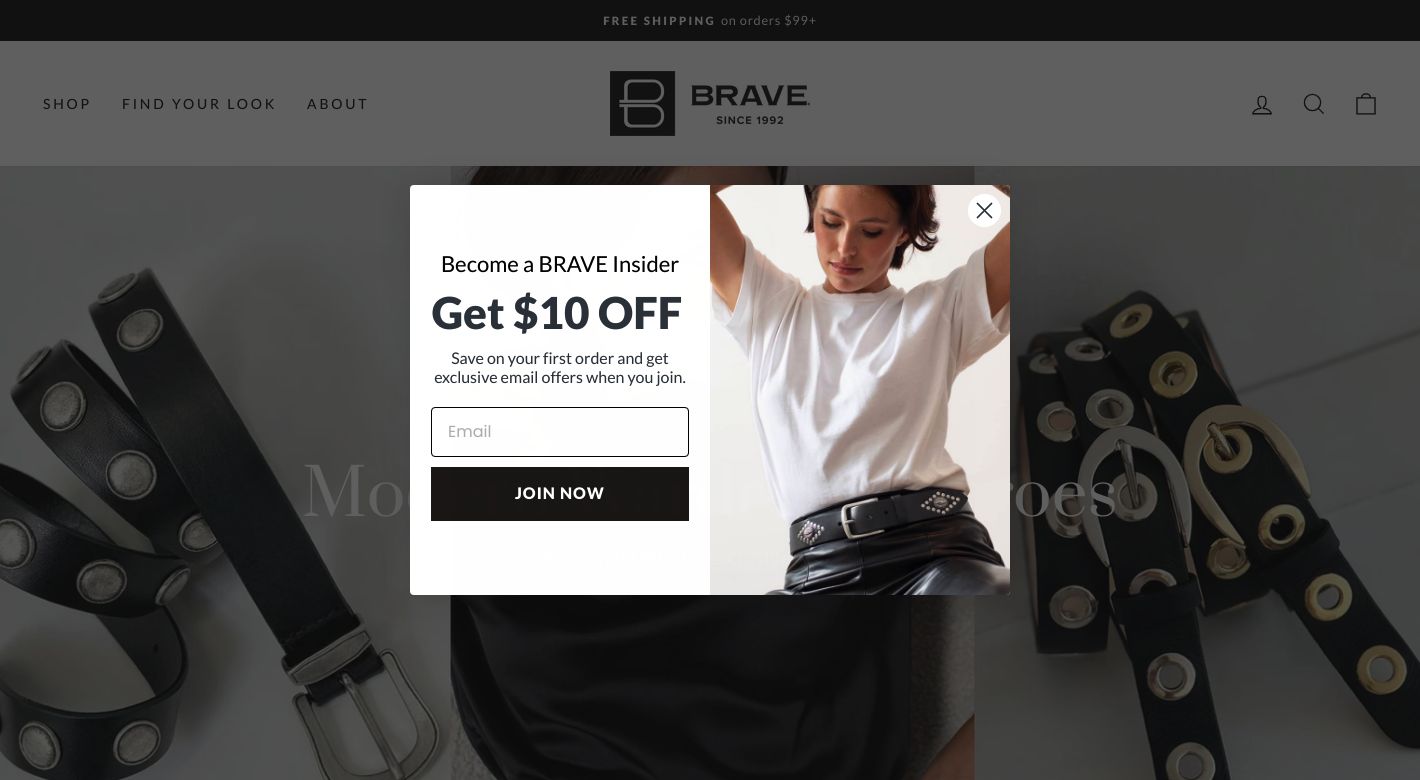 BRAVE Leather Website