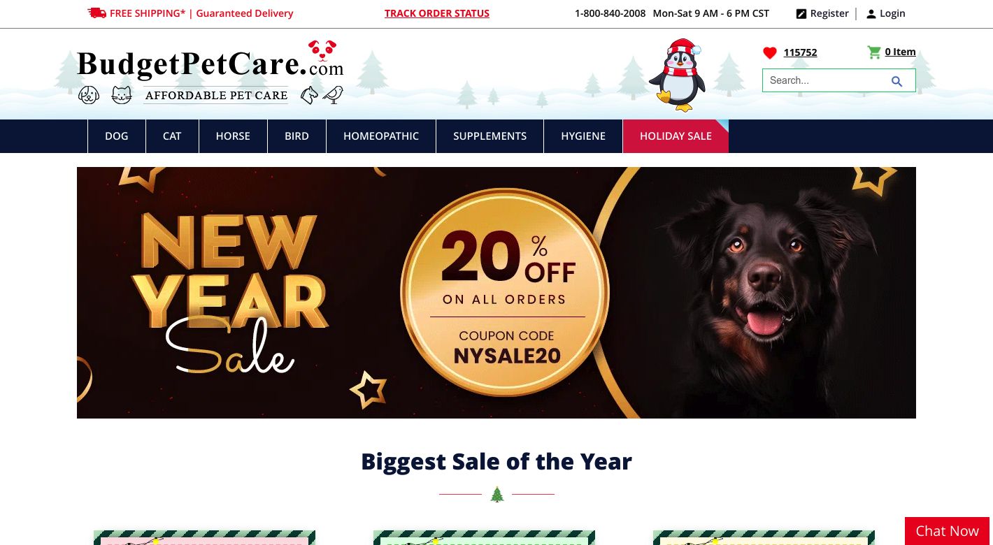 BudgetPetCare Website