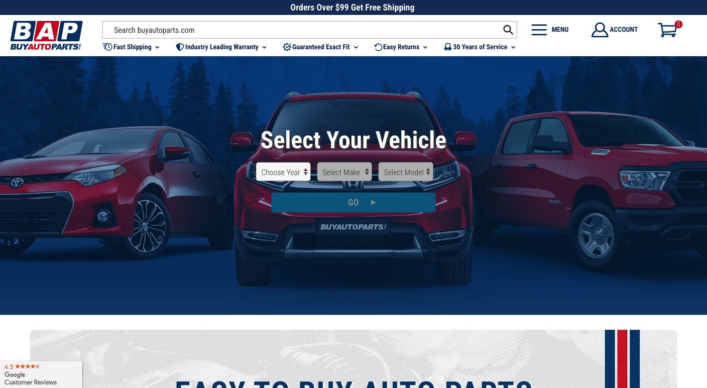 BuyAutoParts.com Website