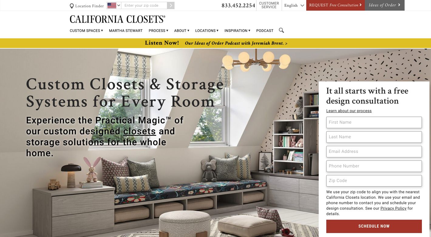 California Closets Website