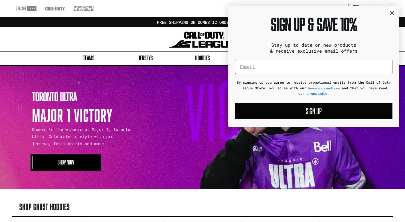 Call of Duty League Store Website