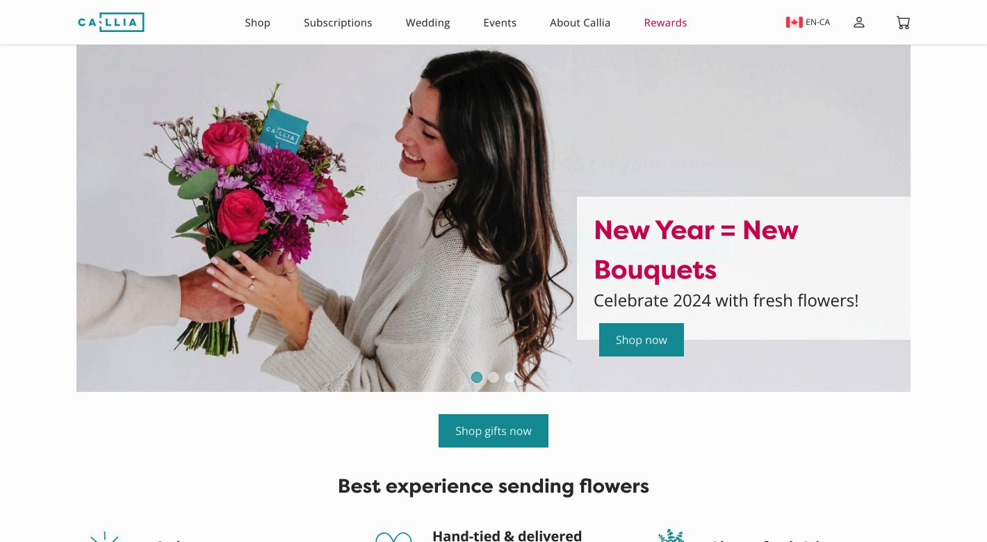 Callia Flowers Website