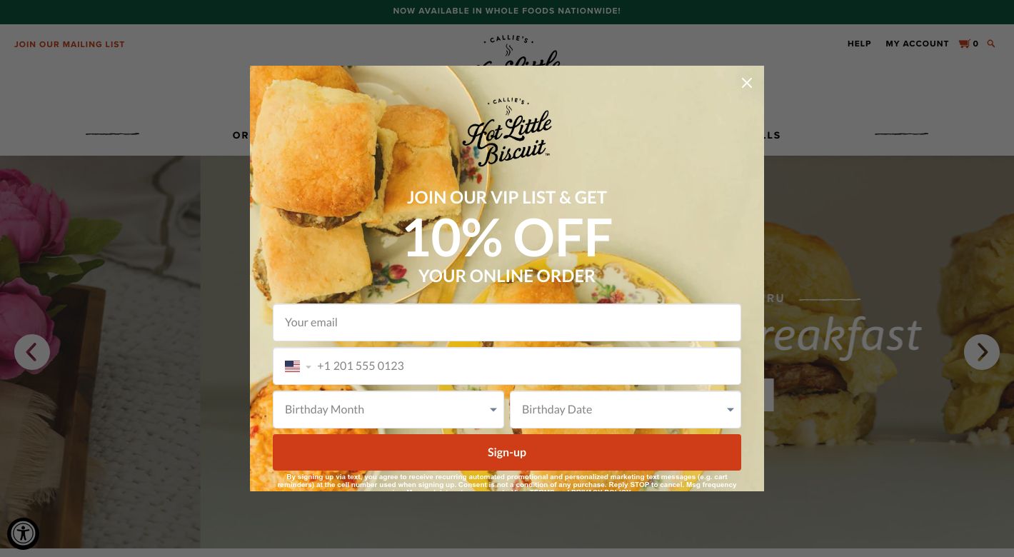 Callie's Hot Little Biscuit Website