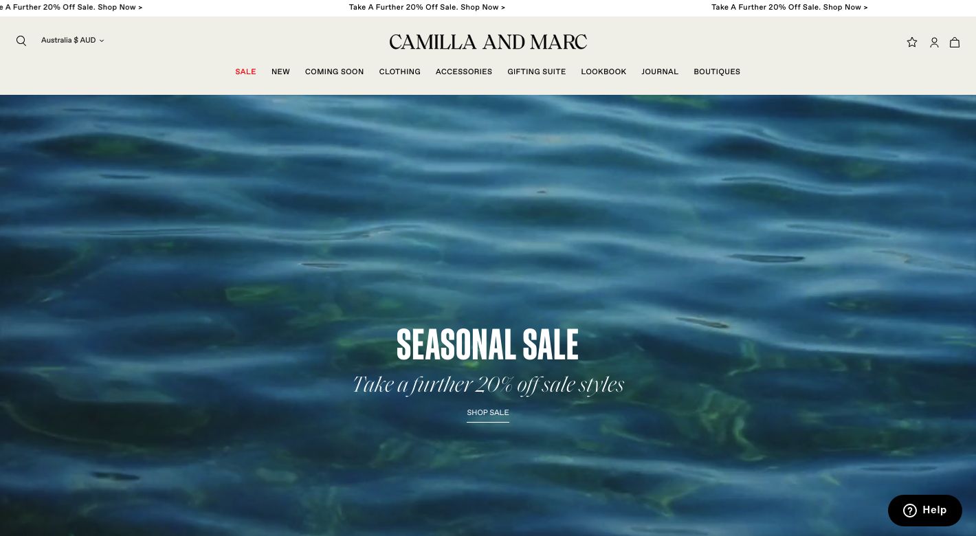 CAMILLA AND MARC Website