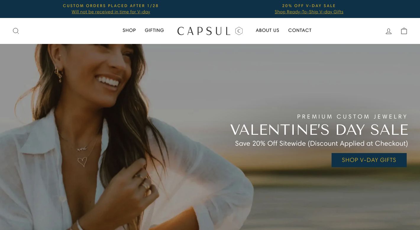 Capsul Jewelry Website