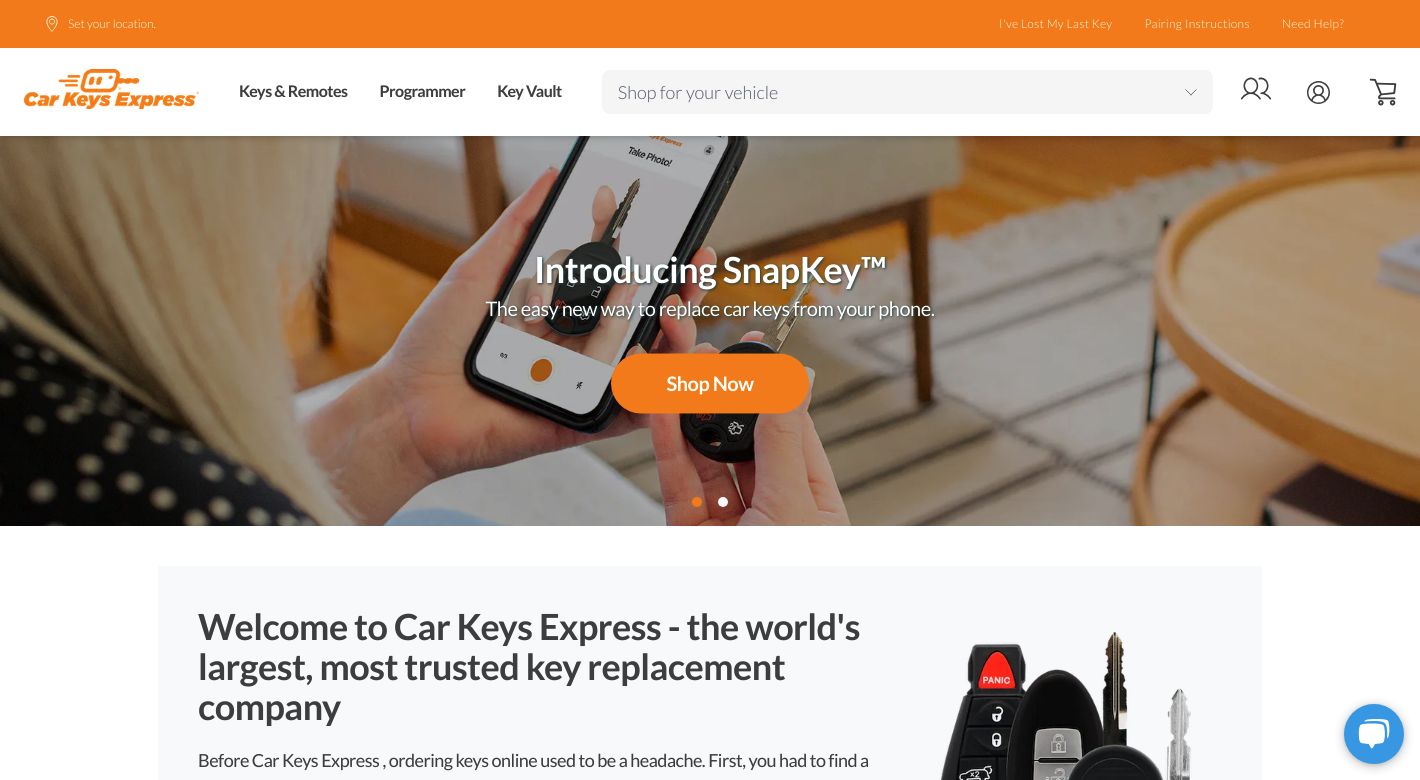 Car Keys Express Website