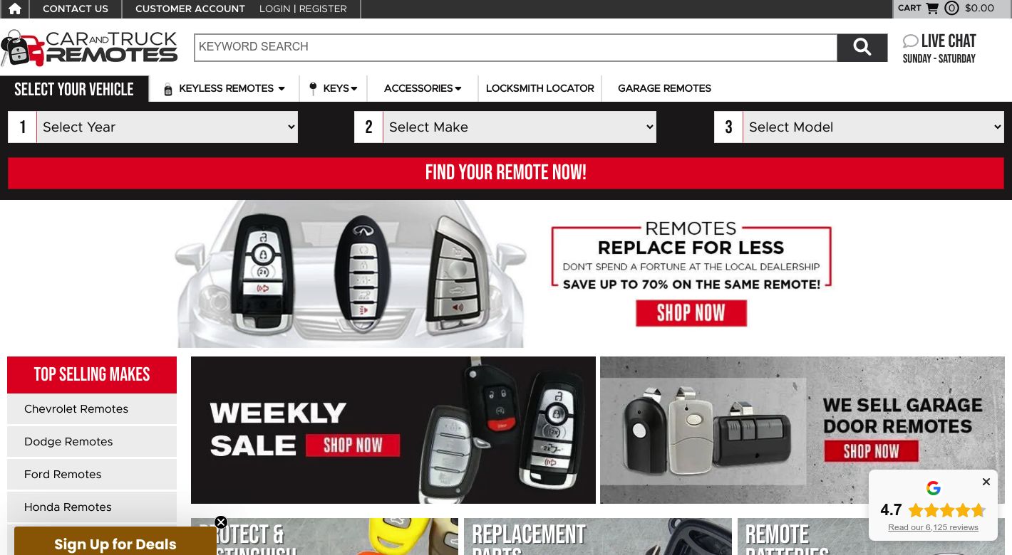 CarAndTruckRemotes Website