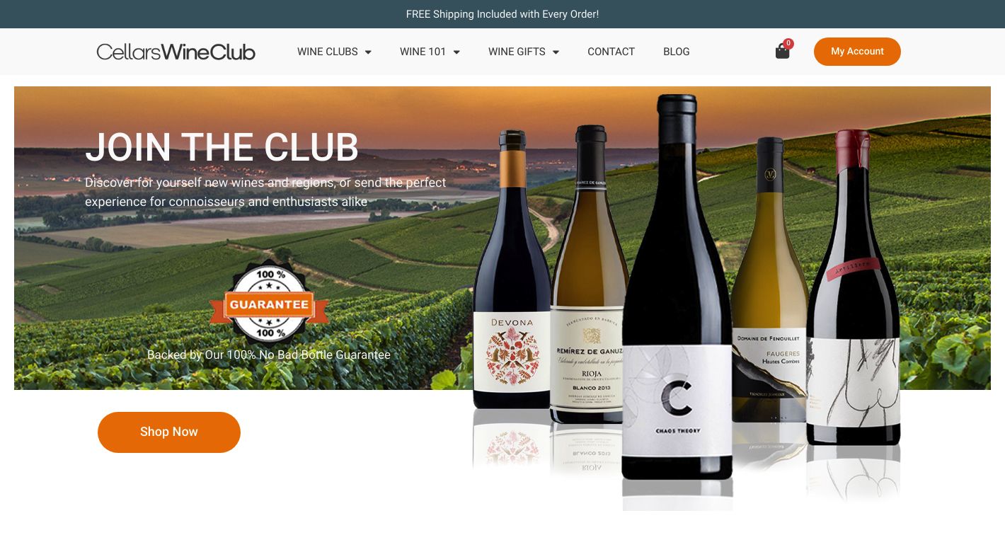 Cellars Wine Club Website
