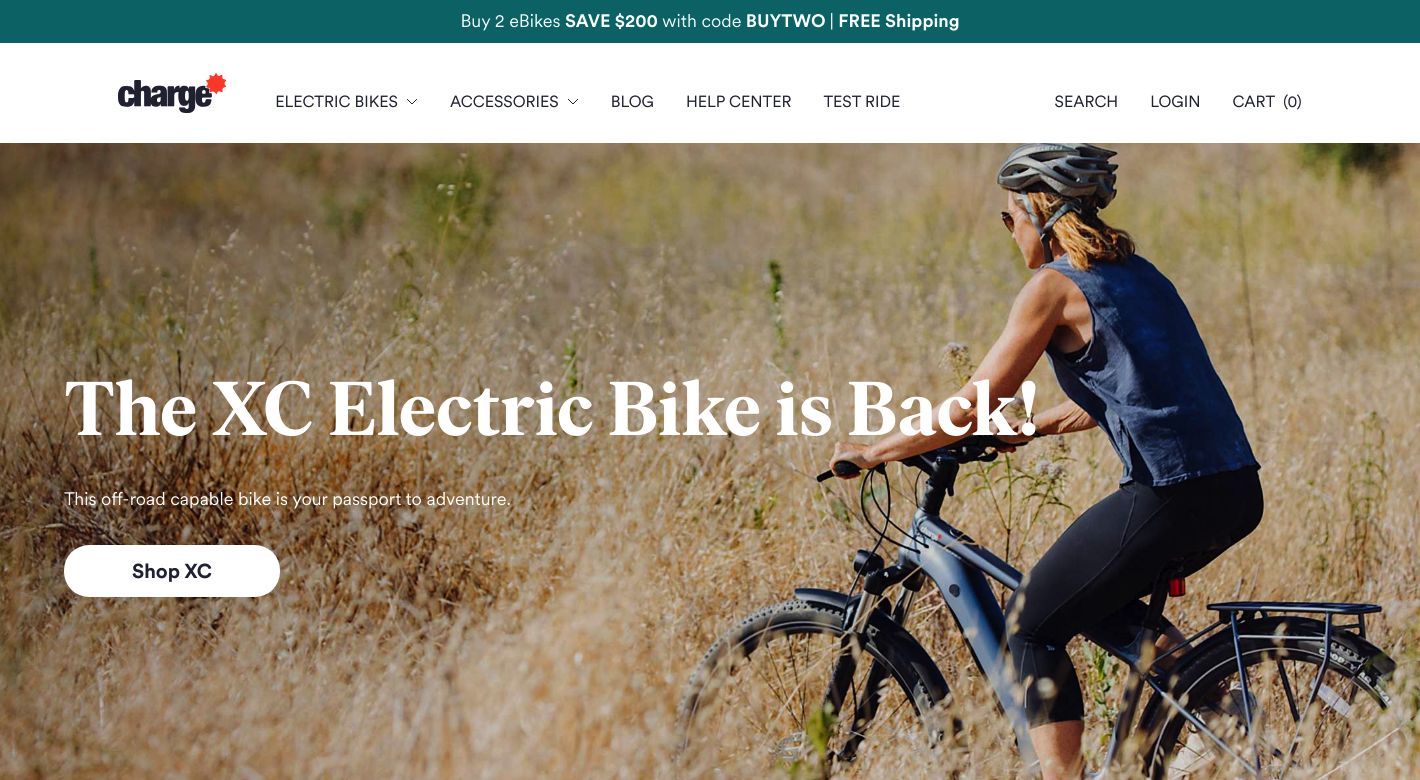 Charge Bikes Website