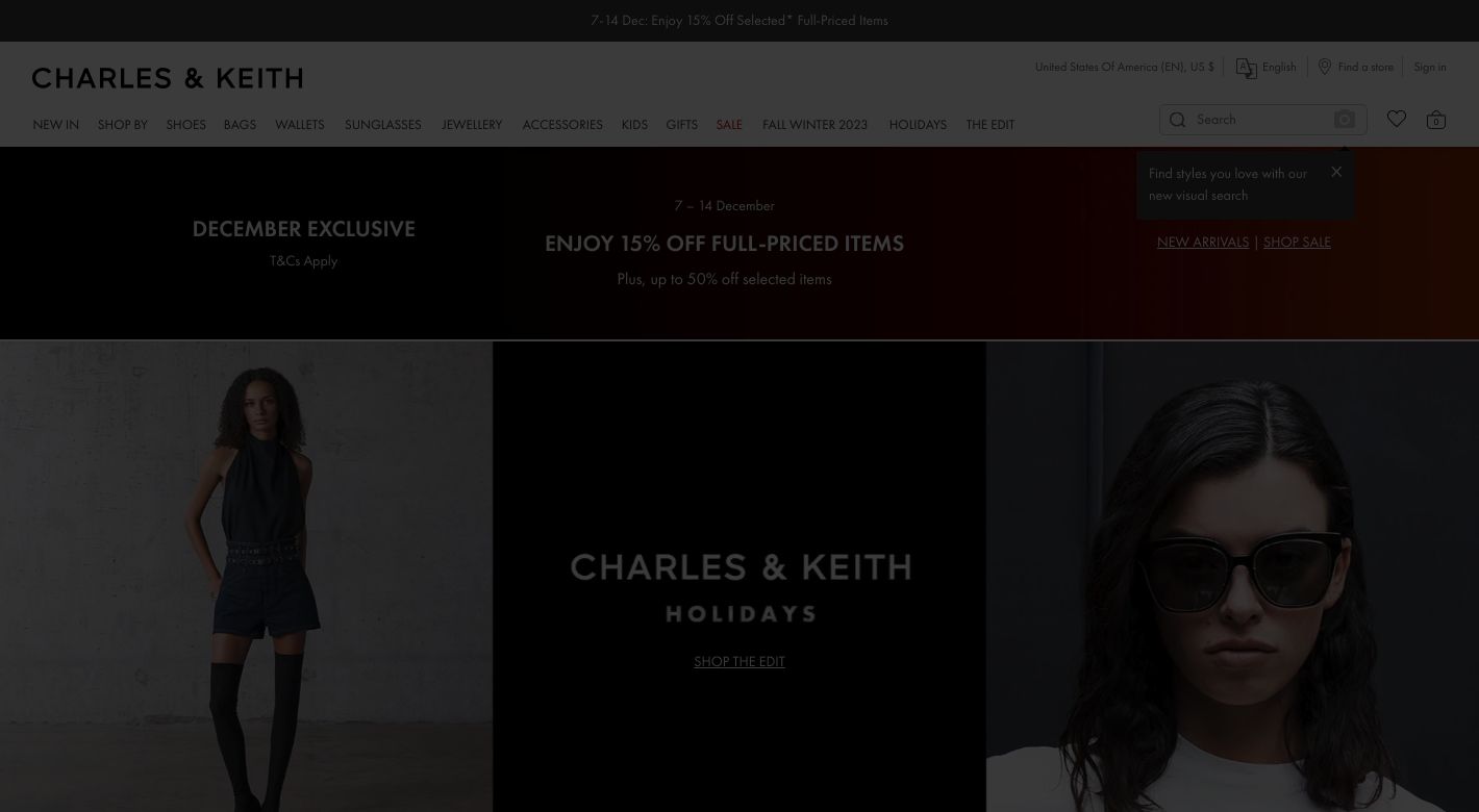 Charles & Keith Website