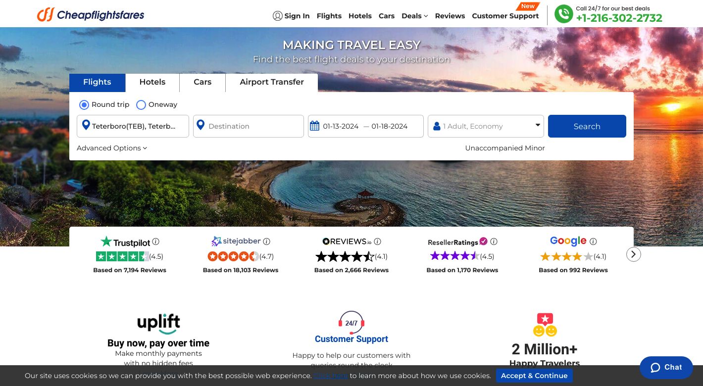 Cheapflightsfares Website