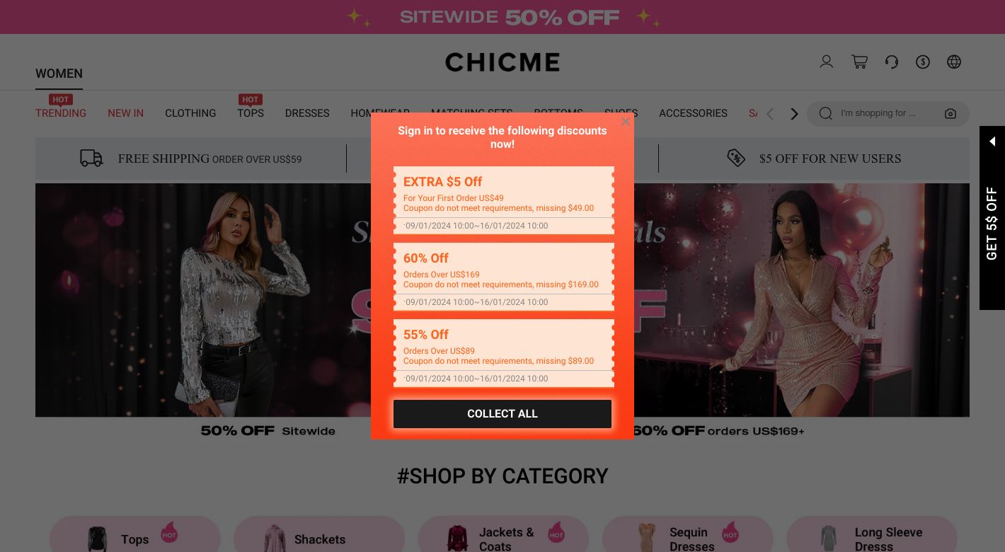 ChicMe Website