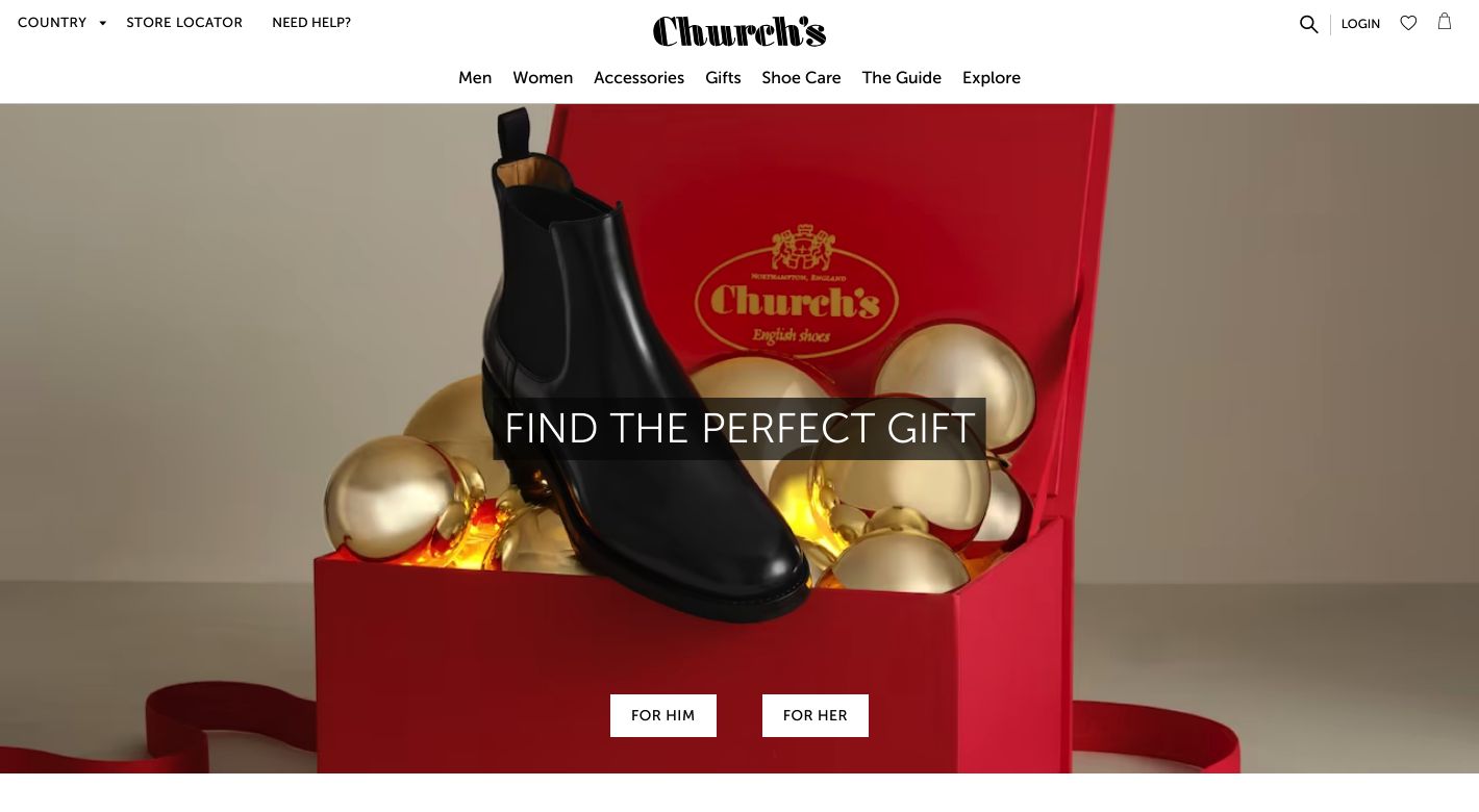 Church's Footwear Website