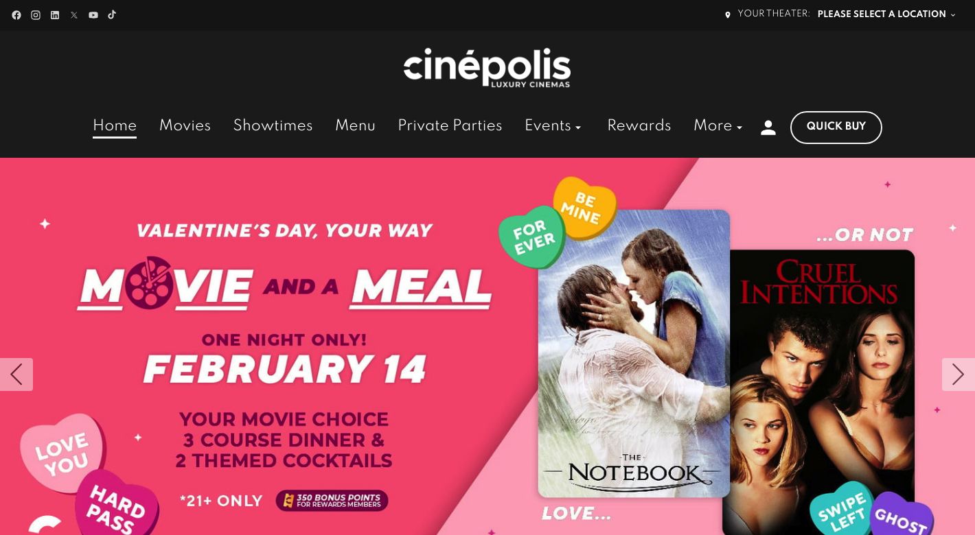 Cinepolis Luxury Cinemas Website