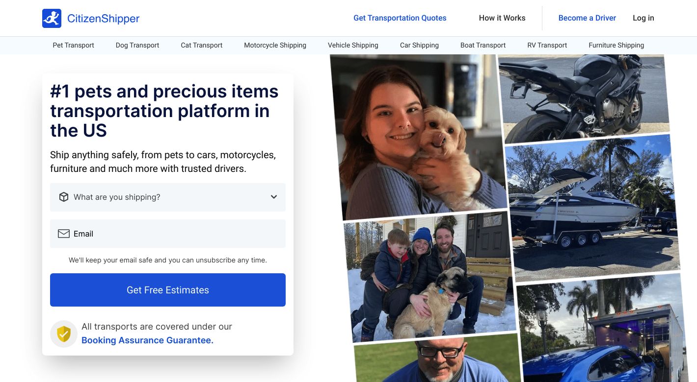 CitizenShipper Website