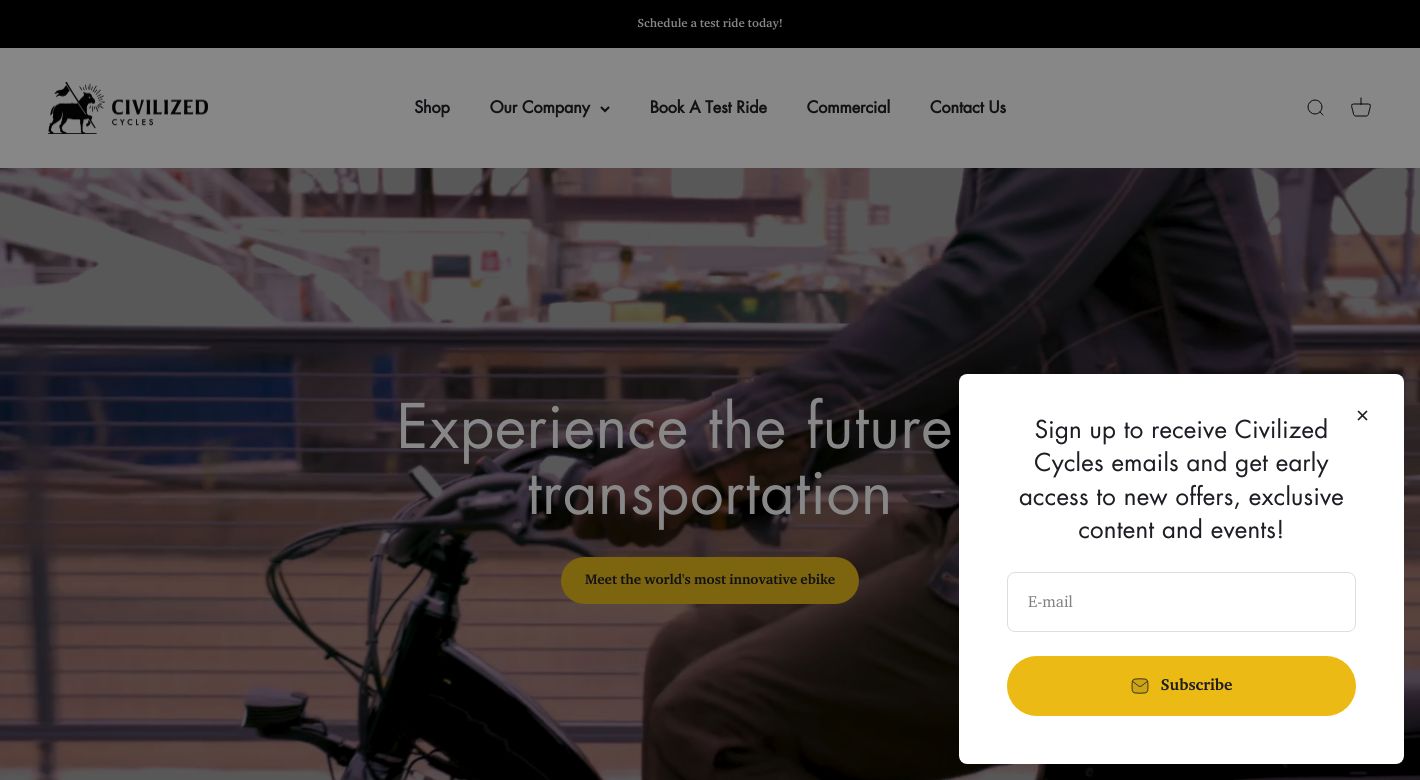 Civilized Cycles Website