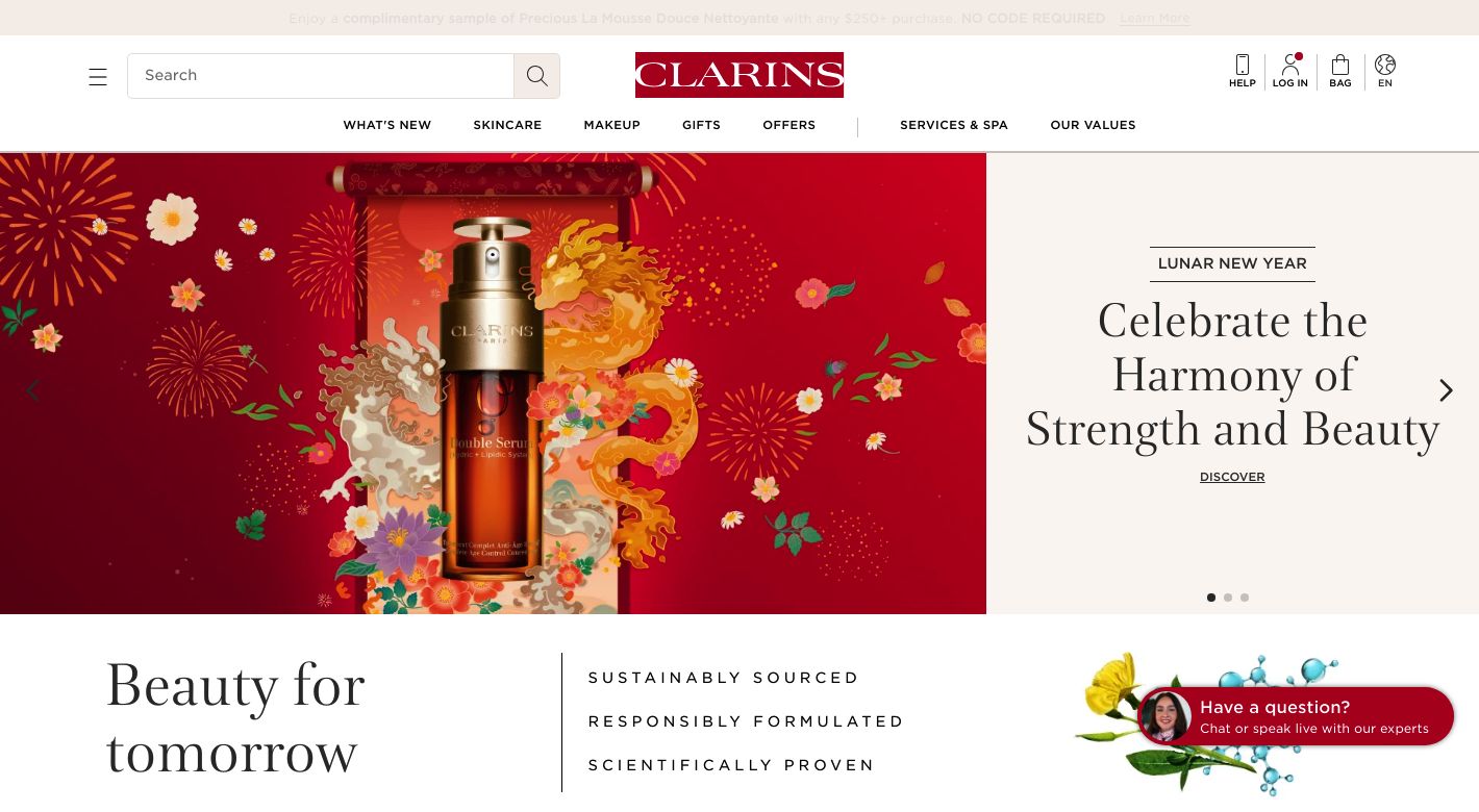 Clarins Website