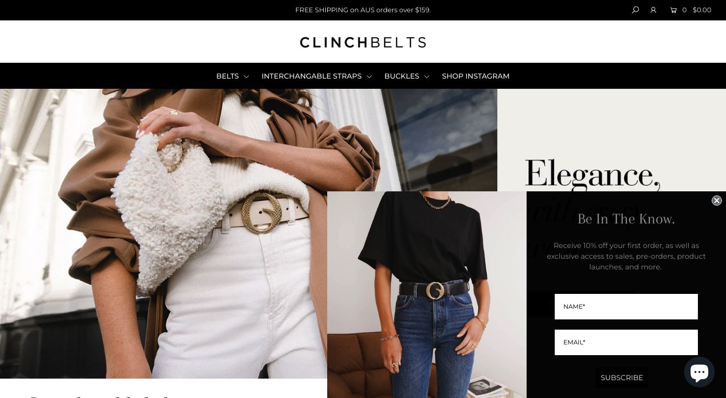 Clinch Belts Website
