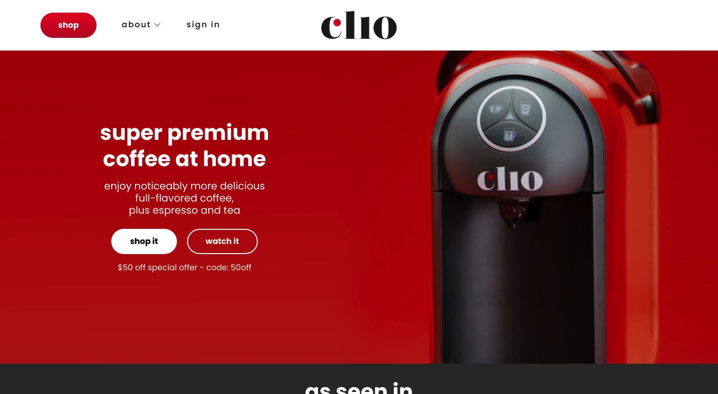 Clio Coffee Website