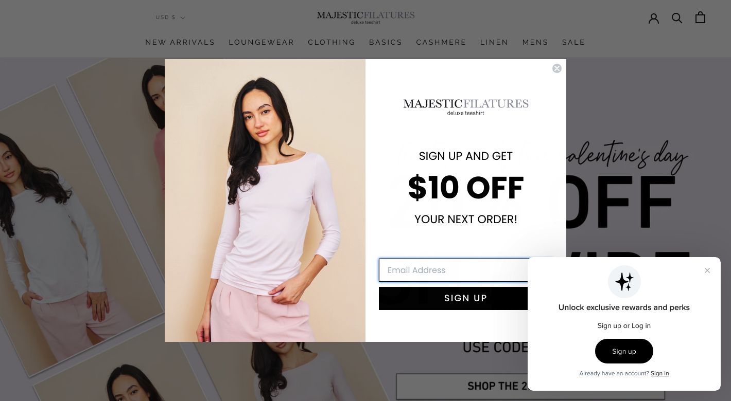 Clothes by Majestic Website
