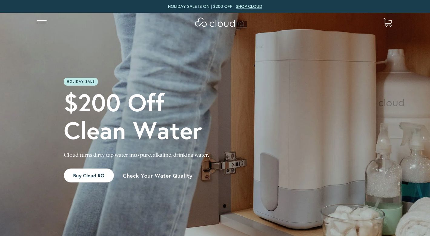 Cloud Water Filters Website