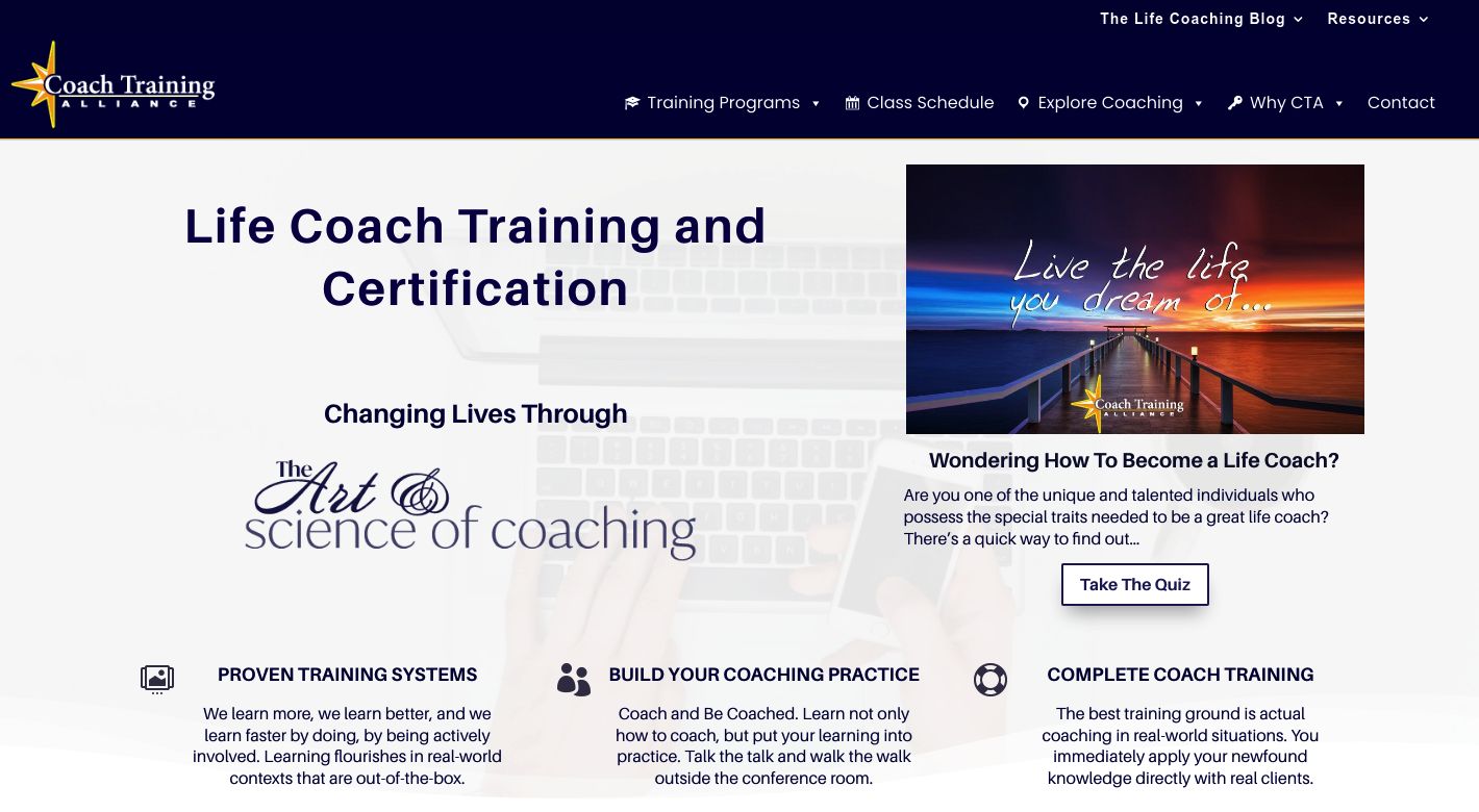 Coach Training Alliance Website