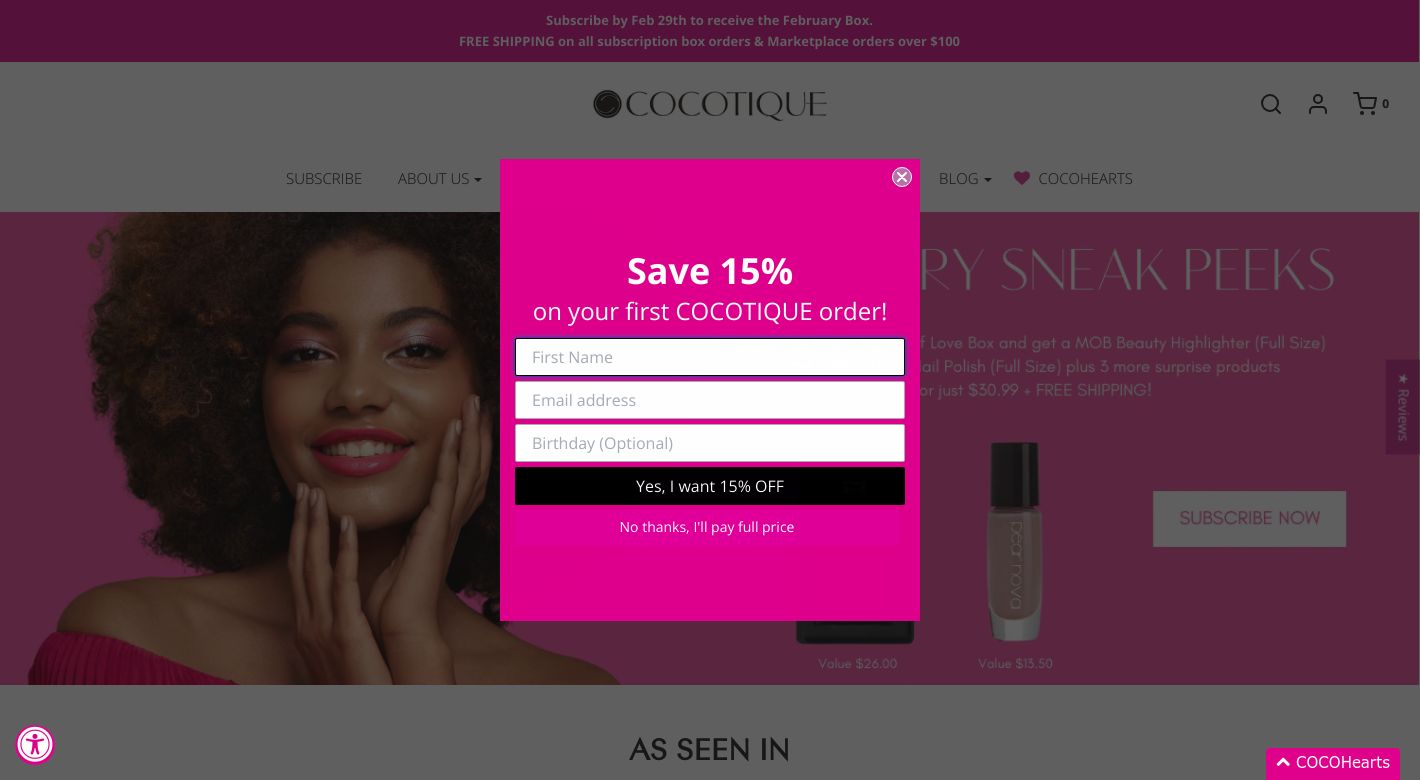 COCOTIQUE Website