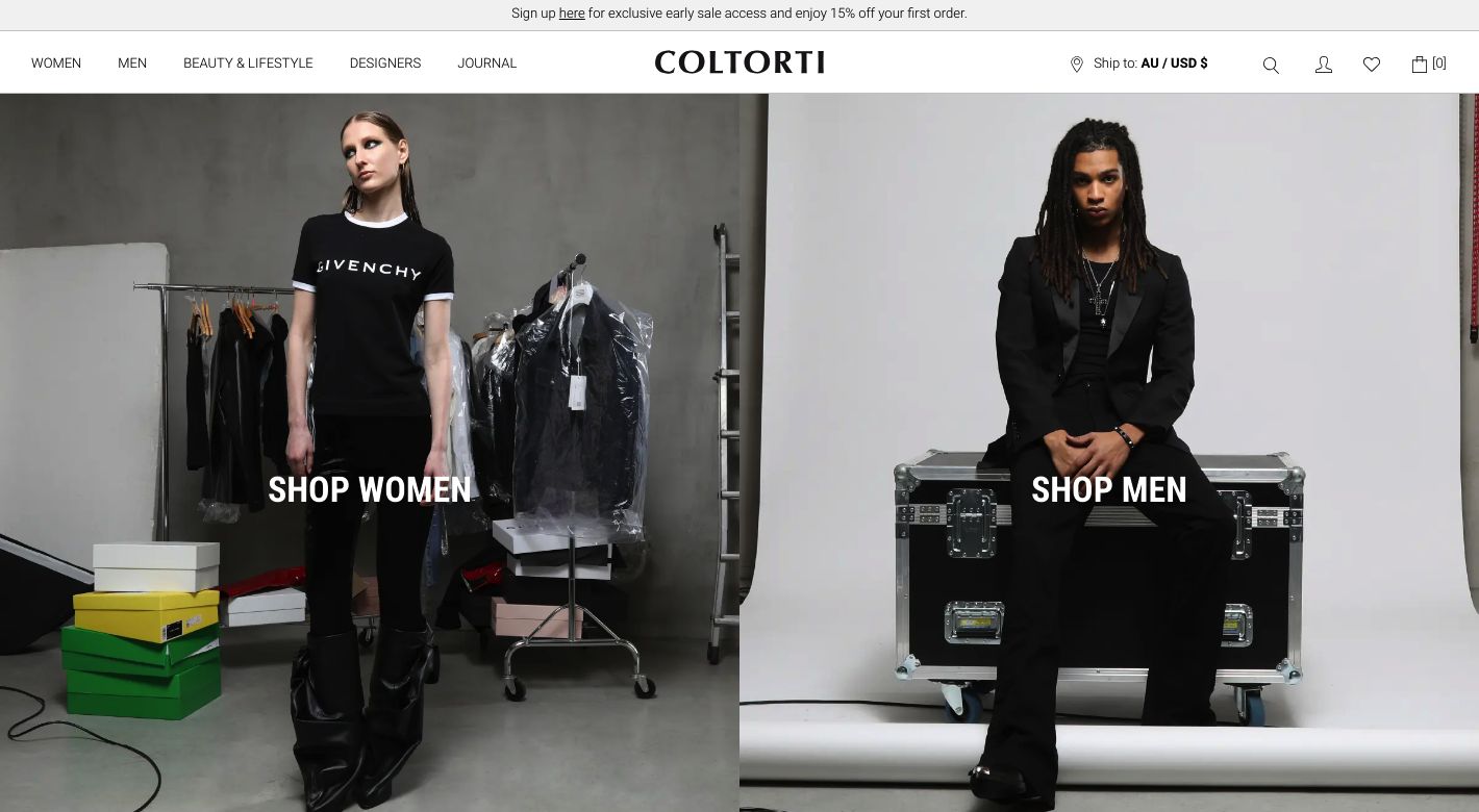 Coltorti Boutique Website