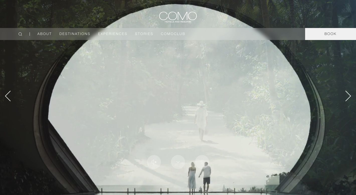 Como Hotels and Resorts Website