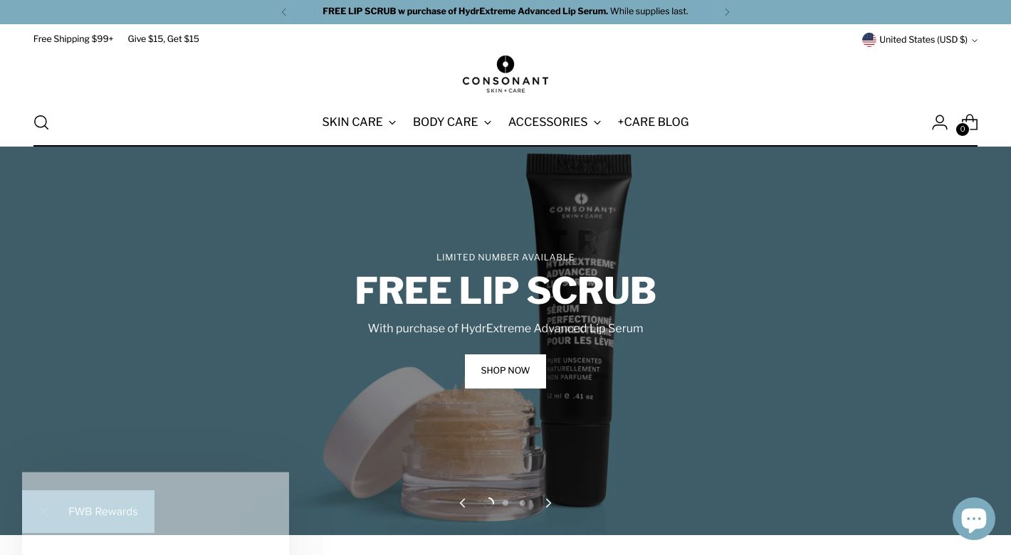Consonant Skin+Care Website