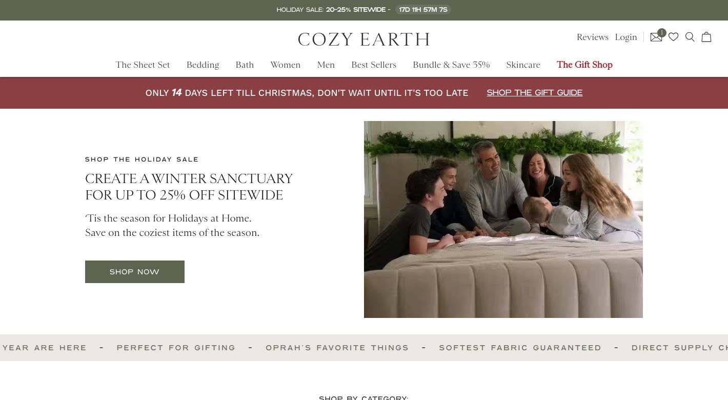 Cozy Earth Website