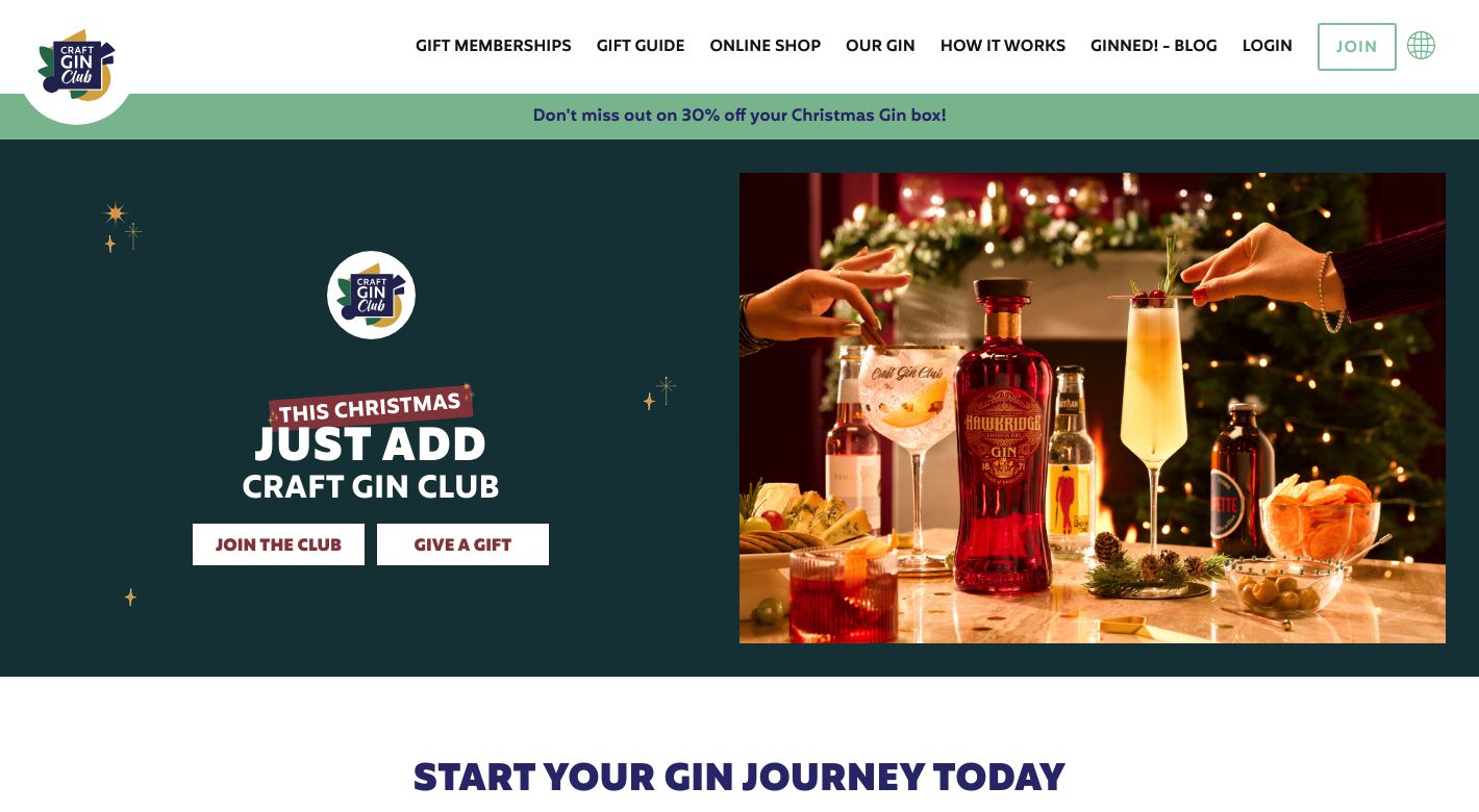 Craft Gin Club Website