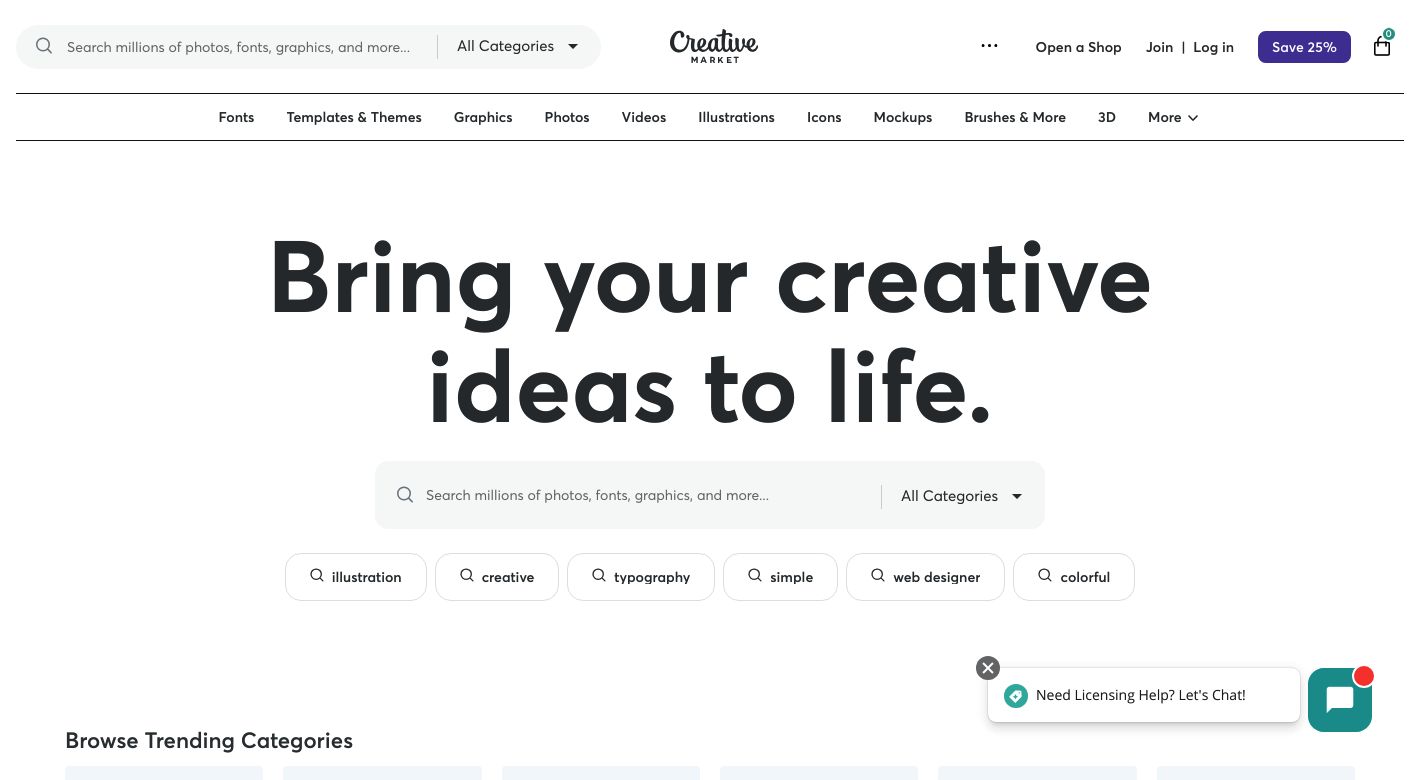 Creative Market Website