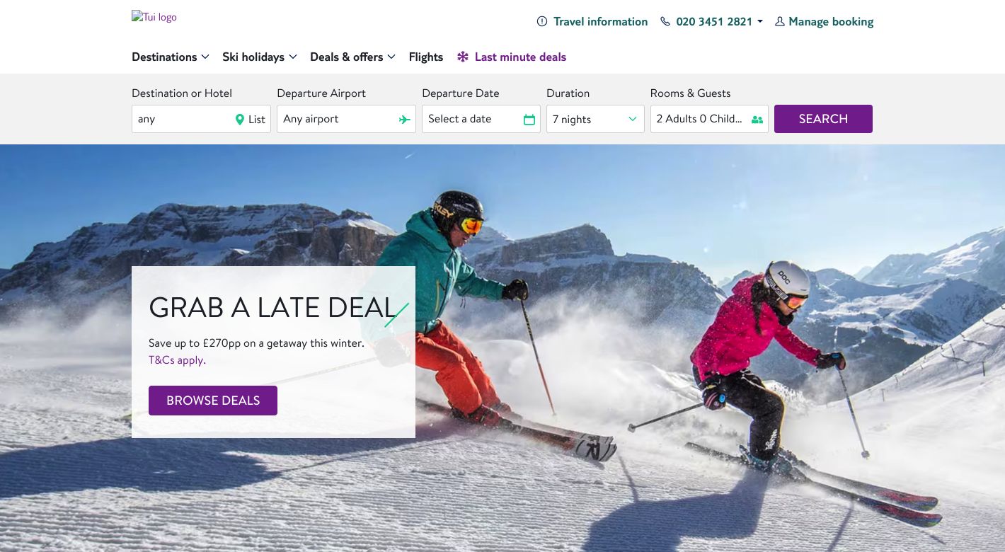 Crystal Ski Website