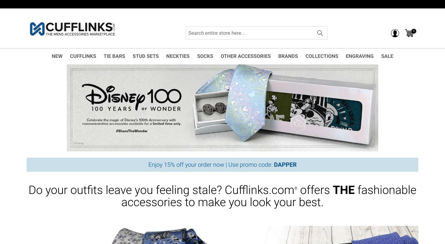Cufflinks.com Website
