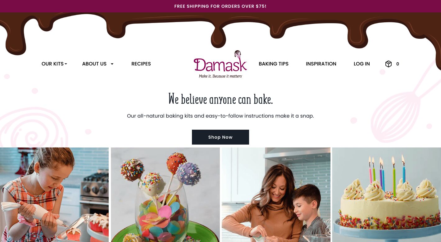 Damask Cakes Website