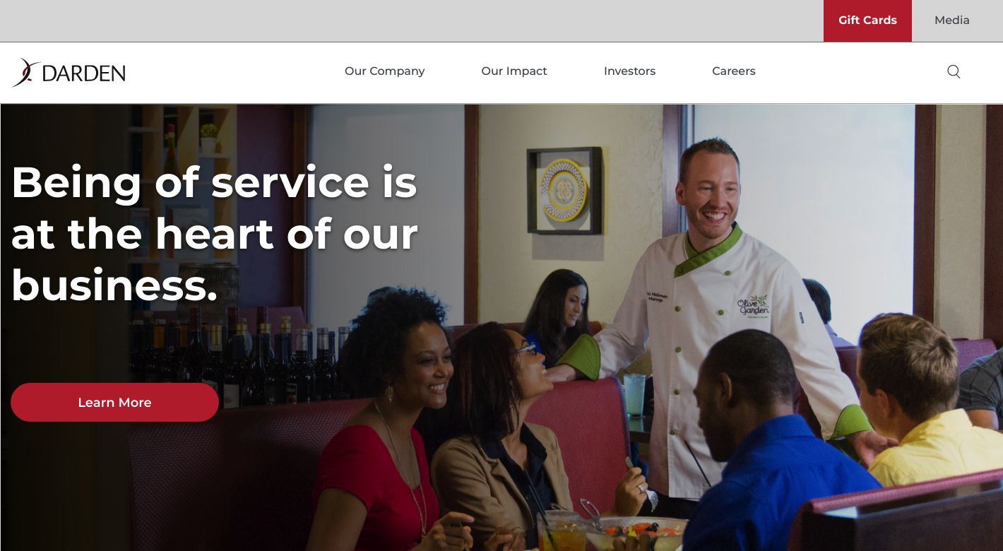 Darden Restaurants Website