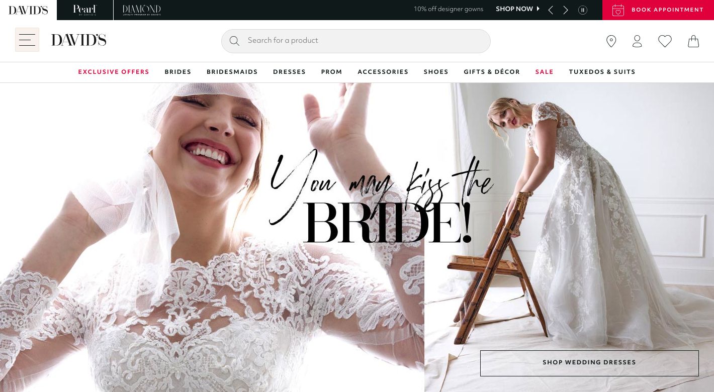 David's Bridal Website