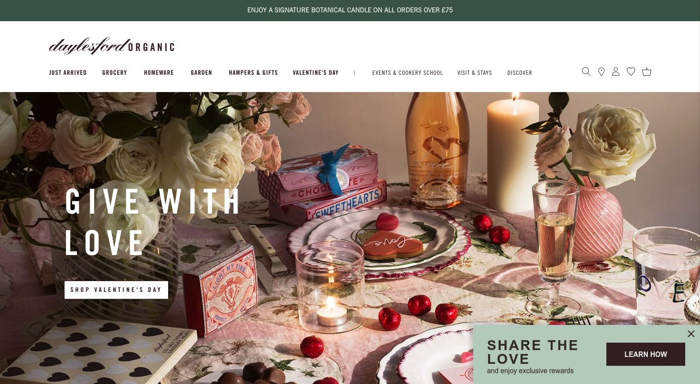 Daylesford Organic Website