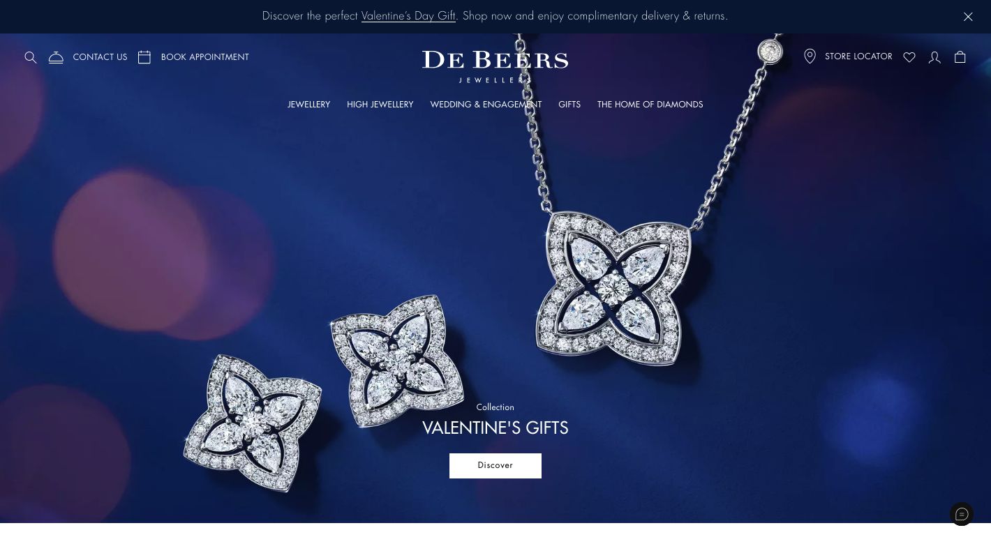 De Beers Jewellers Website